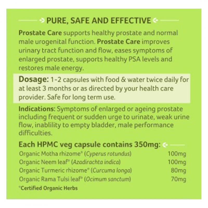 Organic India Prostate Care Caps - 60 Caps - Image 2