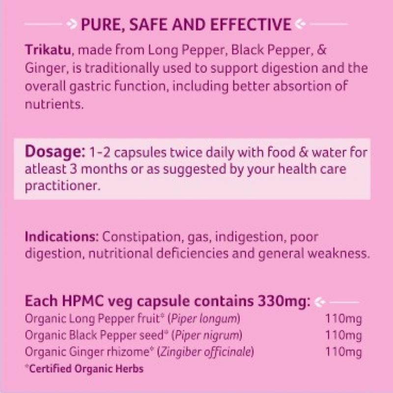 Organic India Trikatu Caps - 60 Caps - Image 2