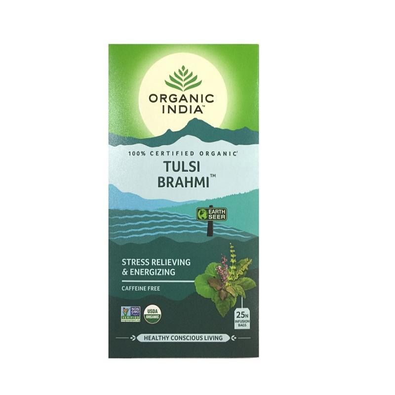 Organic India Tulsi Brahmi Tea Bags - 25 Tea Bags