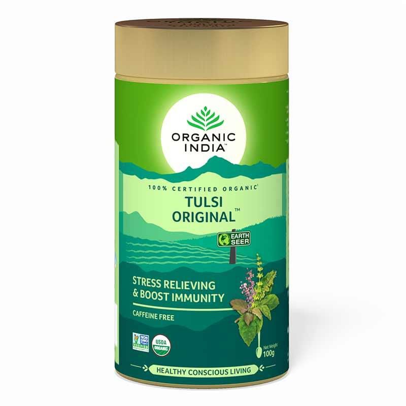 Organic India Tulsi Original Tea Tin - 100 gm - Image 2