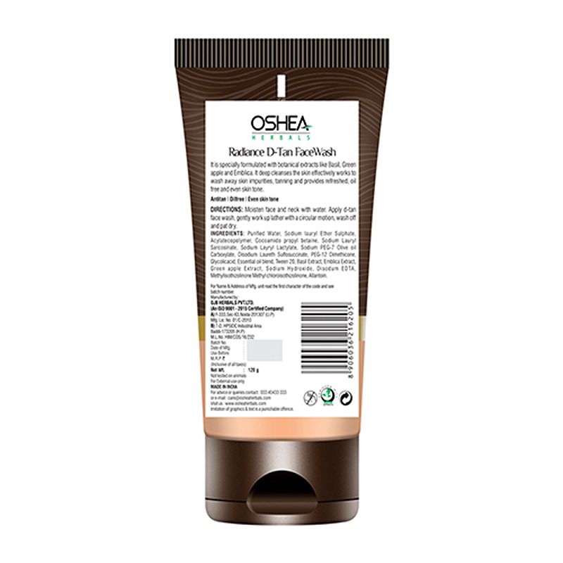 Oshea Herbals Radiance D-Tan Face Wash - 50 gm - Image 2