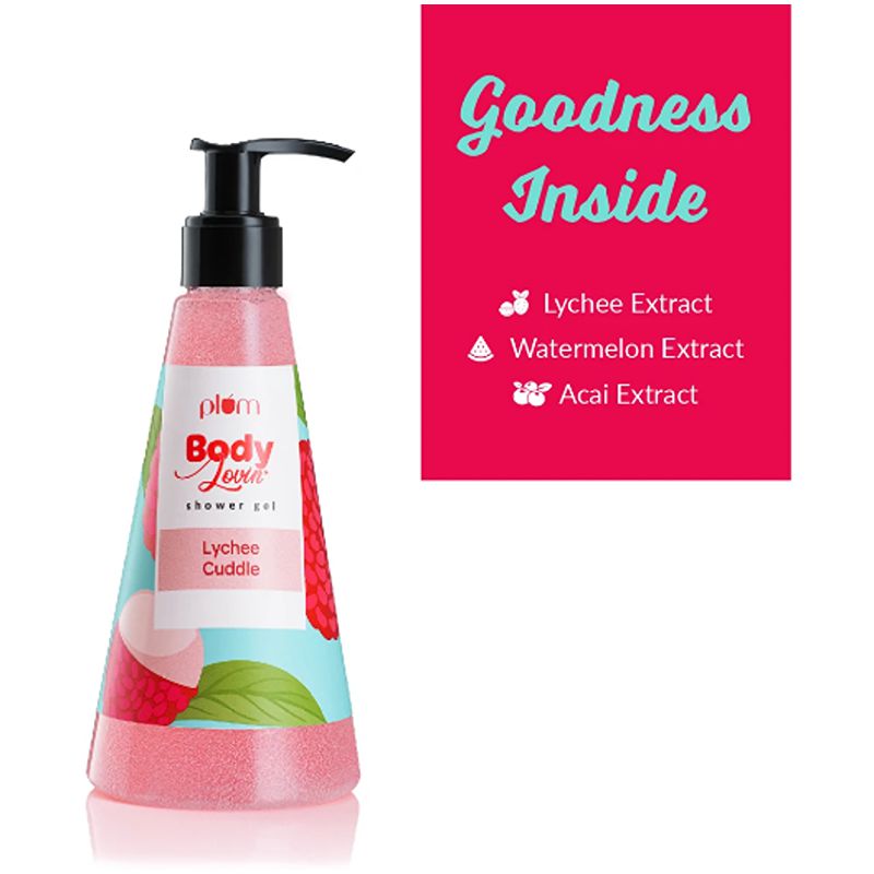 Plum Goodness Plum BodyLovin Lychee Cuddle Shower Gel - 240 ml - Image 2