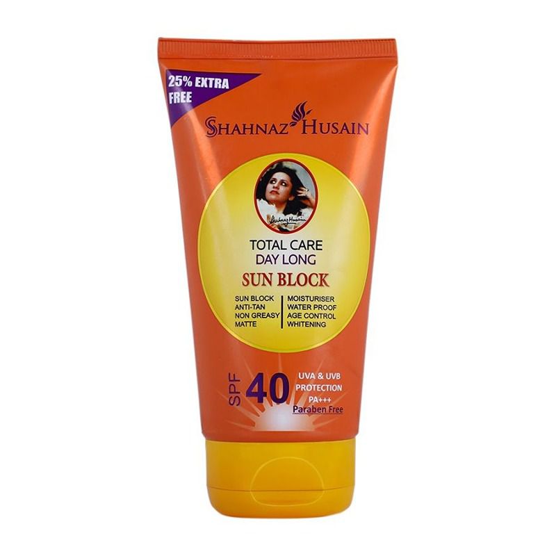 Shahnaz Husain Total Care Day Long Sun Block SPF 40 - 80 gm - Image 2