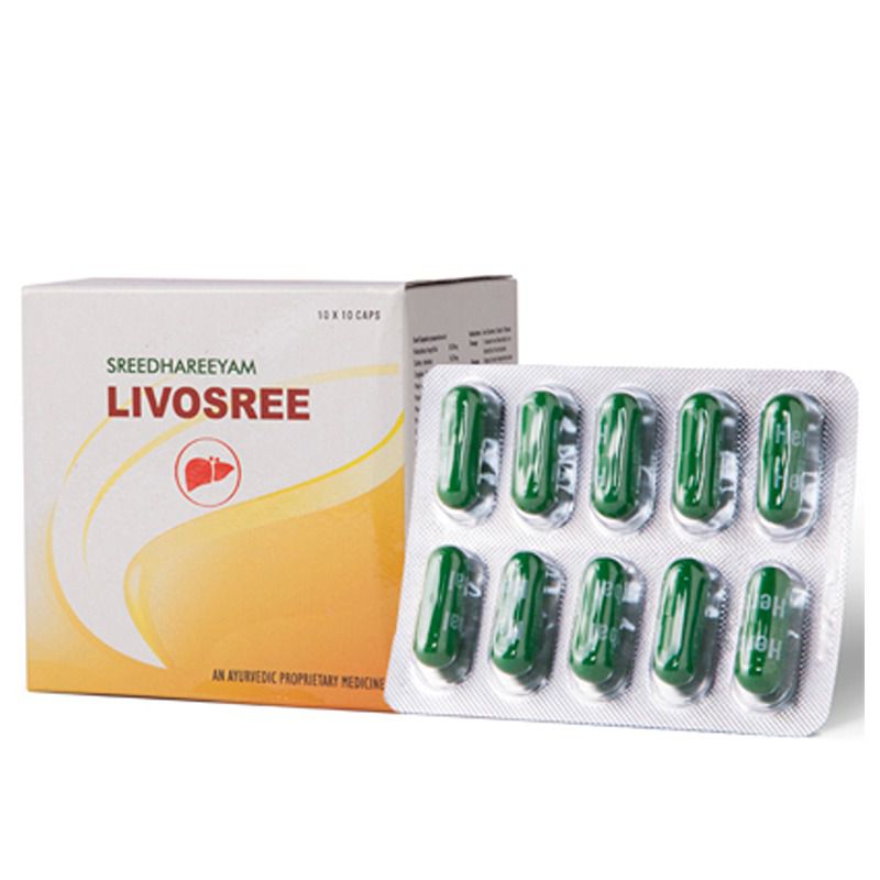 Sreedhareeyam Livosree Herbal Caps - 100 Caps