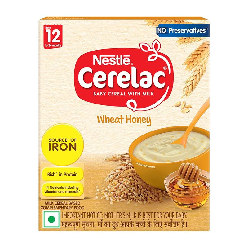 Nestle Cerelac Baby Food Cereal Wheat Honey For 12 Months - 300 gm