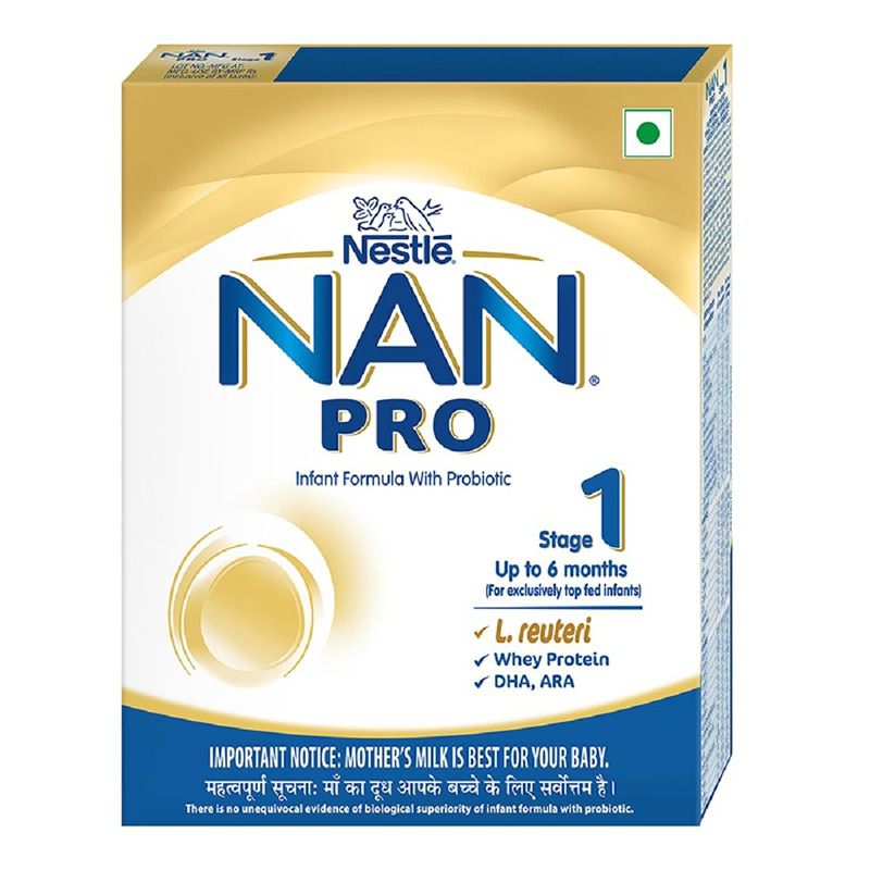 Nestle Nan Pro Stage 1 Infant Formula Milk Powder for babies Upto 6 Months - 400 gm