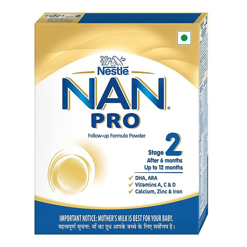 Nestle Nan Pro Stage 2 Infant Formula Milk Powder for babies Upto 6-12 Months - 400 gm