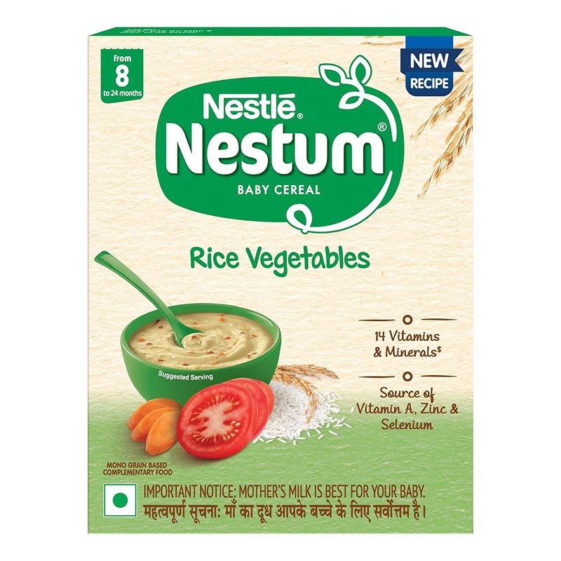 Nestle Nestum Baby Cereal Rice Vegetables From 8 to 24 Months - 300 gm